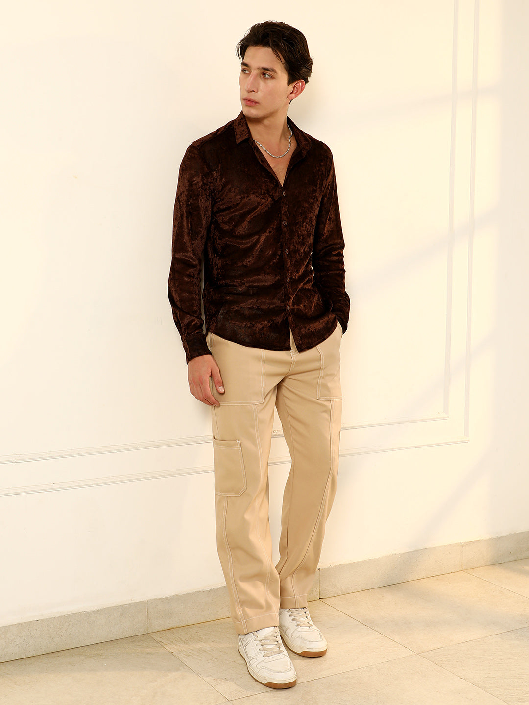 Solid Velvet Shirt