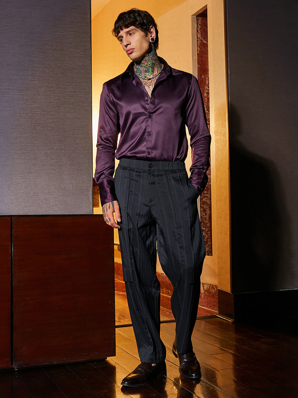 Solid Satin Shirt