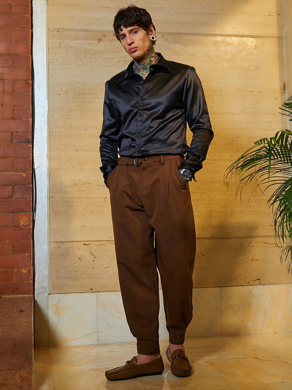Solid Satin Shirt