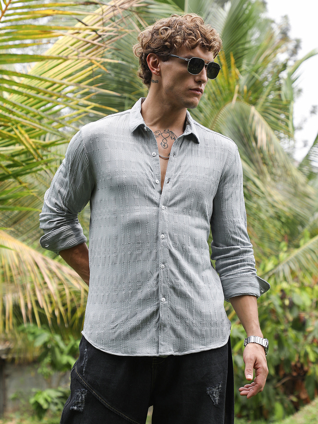 Braided-Knot Tactile Shirt