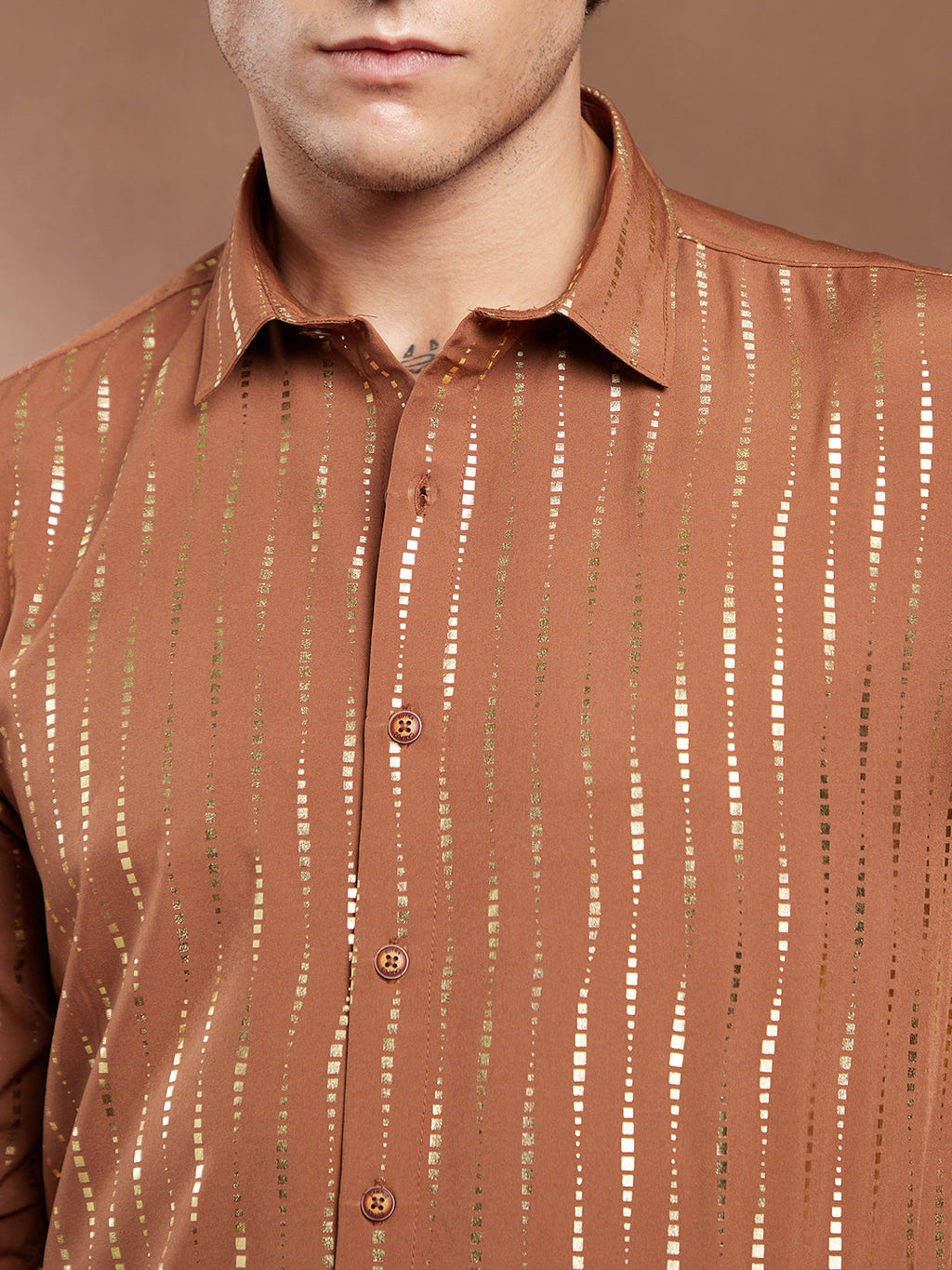 Metallic-Vined Shirt