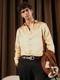 Solid-Satin Regular Shirt