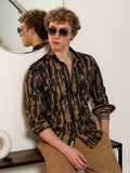 Tailored Fit Abstract Pattern Full Sleeve Shirt